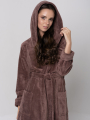 Халат женский Леди с капюш 3XL мокко (Олигатекс)