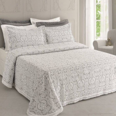 Покрывало AF TEXTEIS white- gris 879