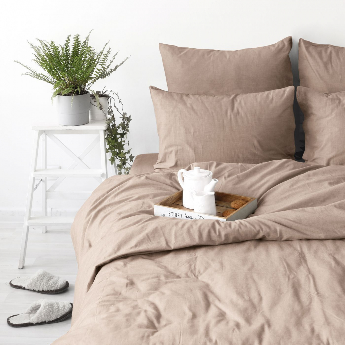Простыня Verossa Melange Praline1